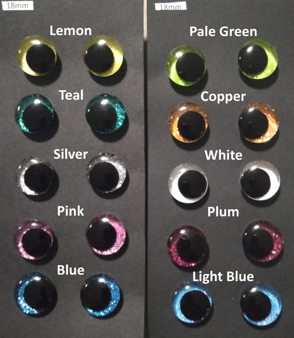 Glitter Safety Eyes - 18mm - 5 Pairs