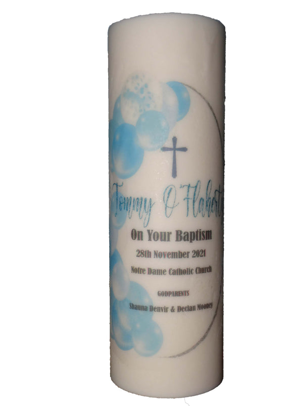 Baptism Candle - Pillar